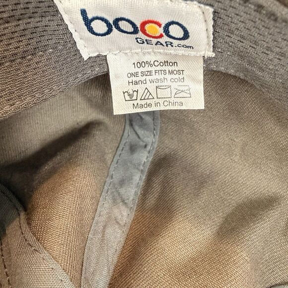 New Boco Gear Public Lands Hat Cap Gray 7 Panel Adjustable Strap 100% Cotton - Picture 10 of 12